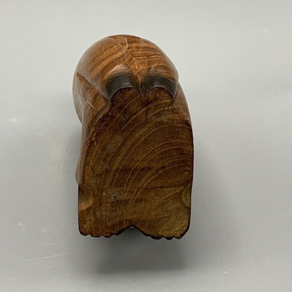 Cute Arched Back Brown Cat Hand Carved Solid Piece of Wood Halloween 6.5 in Tall - Picture 9 of 10